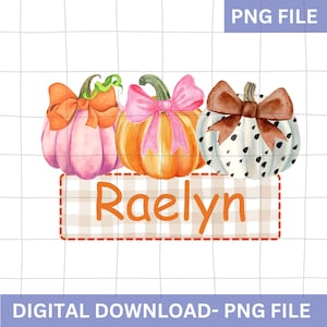 png personalizzato del Ringraziamento, Png nome bambino zucca, Png carino del Ringraziamento per bambini, Png autunnale per ragazze, Png nome personalizzato per bambini