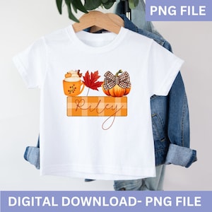 png personalizzato del Ringraziamento, Png nome bambino zucca, Png carino del Ringraziamento per bambini, Png autunnale per ragazze, Png nome personalizzato per bambini