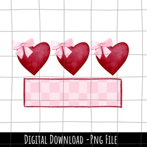 Personalized Kid Name Valentines Png, hearts png file, cute heart png, little valentine png, custom valentine png