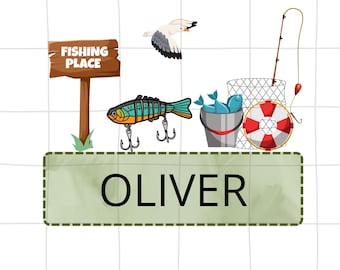 Personalized Kid Name fishing Png, fishing  png, Kids Summer PNG , Summertime PNG, Custom Kids Name Png, girls and boy summer png