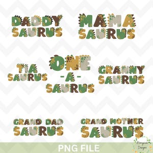 custom- Dinosaur family Matching Birthday png, One-A-Saurus Birthday png, Dinosaur 1st Birthday png, family saurus  bundle Family png