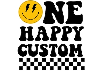 One Happy custom png, custom happy png, one happy dude birthday