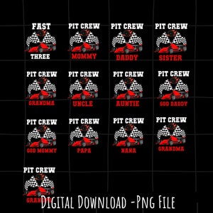 png personalizado de dois aniversários rápidos, família de carros de corrida png, família de equipe de pit png, mamãe de equipe de pit, papai, irmão, irmã, transferência de calor
