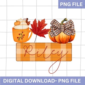 png personalizzato del Ringraziamento, Png nome bambino zucca, Png carino del Ringraziamento per bambini, Png autunnale per ragazze, Png nome personalizzato per bambini