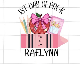 Nome personalizzato per bambini Png, civetta Ritorno a scuola Png, fiocco MATITA con targhetta png, nome personalizzato Png, download istantaneo
