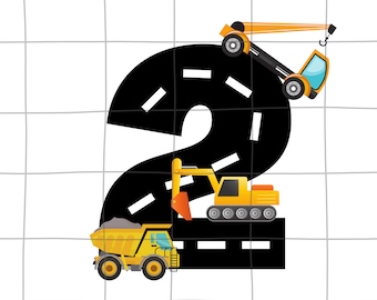 2do cumpleaños Construcción PNG, Construcción PNG, Segundo cumpleaños PNG, Número 2, Diseño de sublimación de cumpleaños