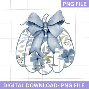ringraziamento zucca blu png, Blue coquette Png, Carino Ringraziamento Png per Bambini, Autunno Png per Ragazze