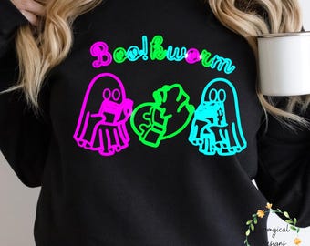 ghost reading book png, halloween reading png, halloween neon ghost png, halloween neon bookish png, ghost reader neon png
