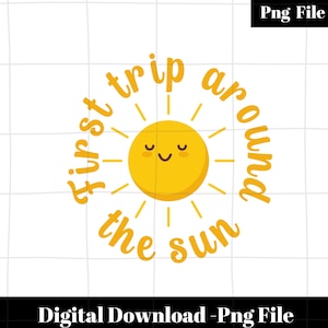 Sunshine primeiro aniversário PNG, Sunshine primeiro aniversário png, primeira viagem ao redor do sol aniversário png, download digital instantâneo,