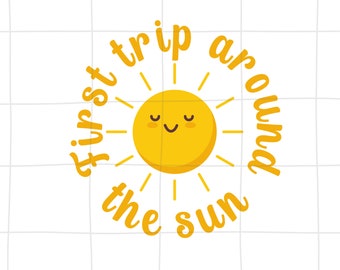 Sunshine 1st Birthday PNG, Sunshine First Birthday png, First Trip Around The Sun Birthday png, Instant Digital Download,