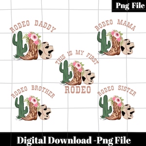 Dit is mijn eerste rodeo png, Pink Cow girl png, Cowboy Birthday png, Rodeo girl First Birthday Png, Western Birthday, Rodeo Matching Family