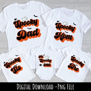 the spooky one png, halloween first birthday png, family bundle, instant download, spooky one sublimation