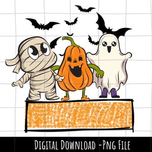 Spersonalizowane imię dla dzieci Halloween Png, słodkie Halloween Png dla dzieci, Halloween Png, chłopcy Halloween Png, niestandardowe imię dla dzieci Png