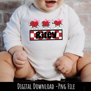 Personalized Kid Name Valentines Png, hearts png file, cute heart png, little valentine png, custom valentine png, valentine png for girls