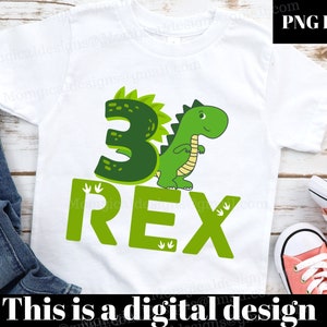 3 rex png, three rex png, Dinosaur png, dinosaur 3rd Birthday png, Dino png, sublimation, Tyrannosaurus Rex,