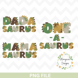 Dinosaur family Matching Birthday png, One-A-Saurus Birthday png, Dinosaur 1st Birthday png, family saurus  bundle Family png