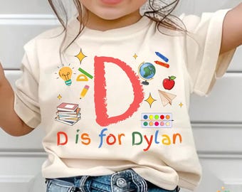 Custom Name School PNG, Personalized Kids Back To School png, First Day Of School png , Cute Toddler School Outfit for Boy and Girl