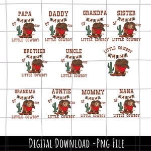 little cowboy png, western cowboy png, Cowboy Birthday png, Rodeo First Birthday Png, Western Birthday, Rodeo Matching Family