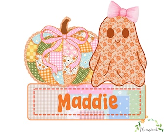 Personalized Kid Name Halloween Png, Cute Halloween Png for Kids, girls Halloween Png, pumpkin patch Halloween Png, Custom Kids Name Png