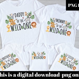Família Wild One png, mãe do selvagem, Aniversário Família Wild One Bundle Png, Zoo Animal Birthday Png