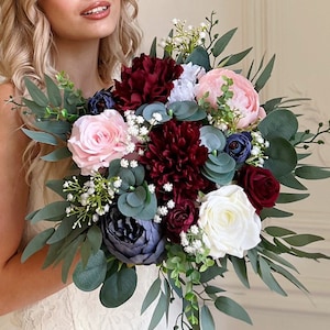 Bridal bouquet, Wedding bouquet, Burgundy wedding bouquet, Navy wedding bouquet, Burgundy bridal bouquet, Burgundy wedding flowers