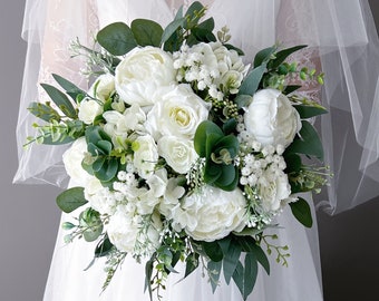 Wedding bouquet, Bridal bouquet, White wedding bouquet, White bridal bouquet, White wedding flowers