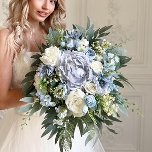 Bridal bouquet, Blue wedding bouquet, Dusty blue bridal bouquet, Blue wedding bouquet, Blue wedding bouquet, Bridesmaid bouquet