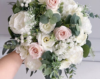 Wedding bouquet, Bridal bouquet, Blush bridal bouquet, Blush Wedding bouquet, Pink bridal bouquet, Bridesmaid bouquet, Blush wedding flowers