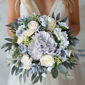 Bridal bouquet, Blue wedding bouquet, Dusty blue bridal bouquet, Blue wedding bouquet, Blue wedding bouquet, Bridesmaid bouquet