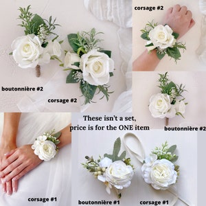 Bridal bouquet, Wedding bouquet, White wedding bouquet, White bridal bouquet, Bridesmaid bouquet, White wedding flowers image 4