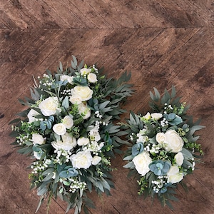 Bridal bouquet, Wedding bouquet, White wedding bouquet, White bridal bouquet, Bridesmaid bouquet, White wedding flowers Arch arrangements