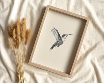 Vintage Kolibri Print: Antikes Bauernhaus Wandbild (Digitaler Download)