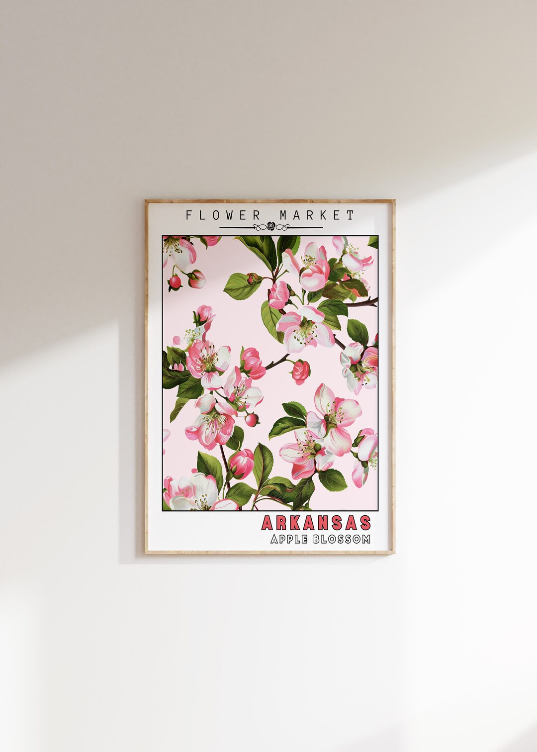 Arkansas State Flower Print Apple Blossom Art PRINTABLE WALL ART Flower ...