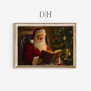 PRINTABLE Vintage Christmas Wall Art | Saint Nicholas Print | Santa Claus Oil Painting Winter Holiday Decor Artwork | Digital Download
