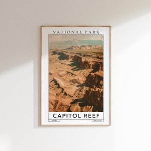 Capitol Reef National Park Print: Utah Travel Poster (Digital Download)