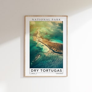 Park Narodowy Dry Tortugas – wydruk: Plakat podróżniczy po Florydzie (pobranie cyfrowe)