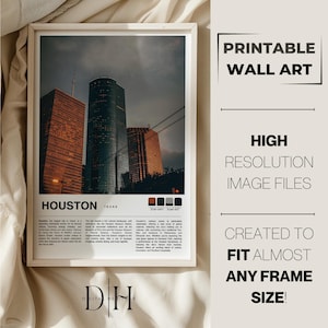 Travel Print | Houston Wall Art | Houston Poster | Houston Texas Photo Print | Texas Vacation Print