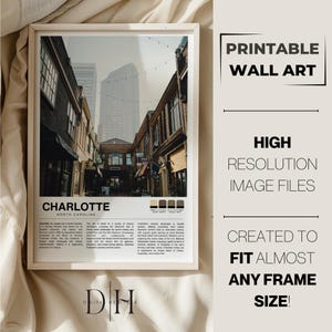 Travel Print | Charlotte Wall Art | Charlotte Poster | Charlotte North Carolina Photo Print | NC Vacation Print