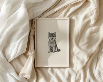 Shiba Inu Dog Art Print: Pet Wall Decor (Digital Download)