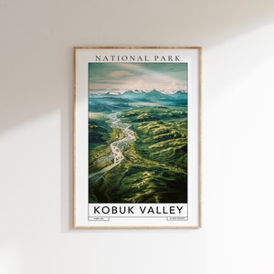 KOBUK VALLEY National Park Travel Print - kobuk valley alaska travel poster, kobuk valley gift, travel print, national park, wall art