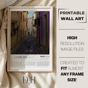 Travel Print | Lisbon Wall Art | Lisbon Poster | Lisbon Photo Print | Lisbon Wall Decor | Portugal Vacation Decor