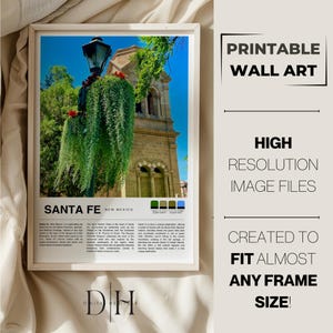 Santa Fe Travel Photo Print: New Mexico Wall Art (Digital Download)