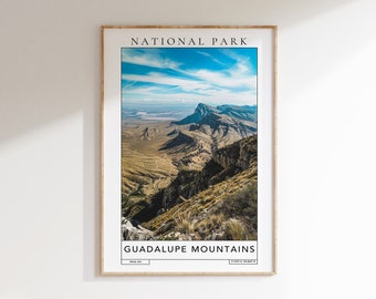 Guadalupe Mountains National Park Print: Texas Reisekunst (Digitaler Download)