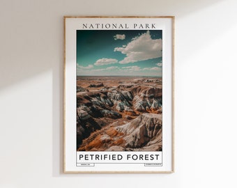 Affiche de voyage du parc national de la Forêt pétrifiée (téléchargement numérique)