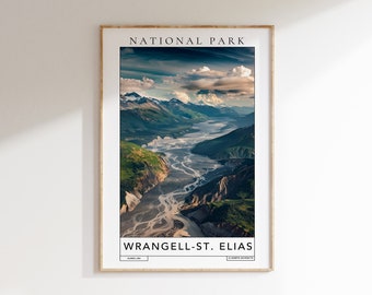 Wrangell-St. Elias National Park Reiseposter (Digitaler Download)