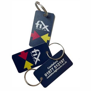 Personalised Printed PVC Key Fobs | Custom Key Tags | Motor Trade, Estate Agents, Garages