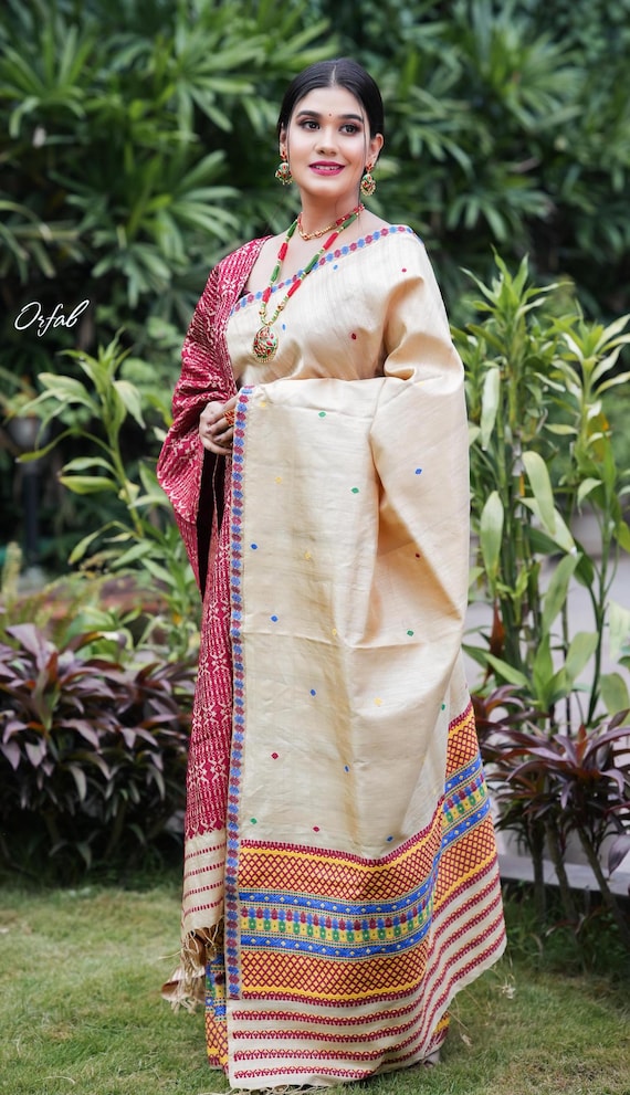 Pure muga mekhela chadar hot sale
