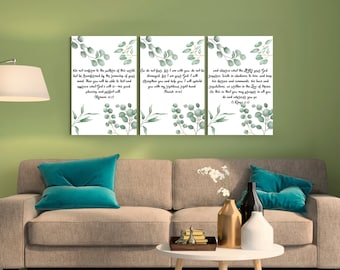 Christian printable set of 3, Benedictions verses about success, perfect gift for a friend or a relative. Christian digital wall art decor