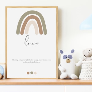 Nom de Luca en caractères d&#39;imprimerie | Arc-en-ciel | Impression numérique | Prénom de bébé | Luca | Personnalisé | Personnalisé | Signification du Prénom | Imprimable