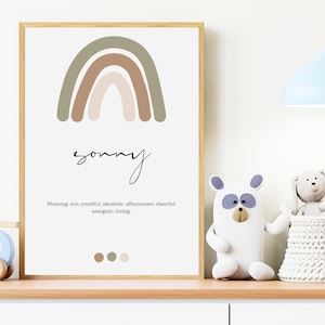 Sonny Name Print | Rainbow | Digital Print | Baby name | Sonny | Personalized | Personalised | Name Meaning | Printable
